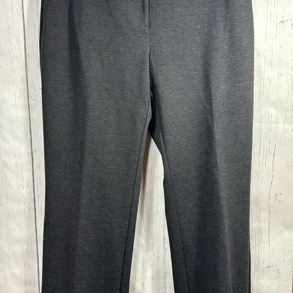 Chicos Regular Knit Womens Dark Grey Career Office Straight Leg Pants Size M - Picture 7 of 16